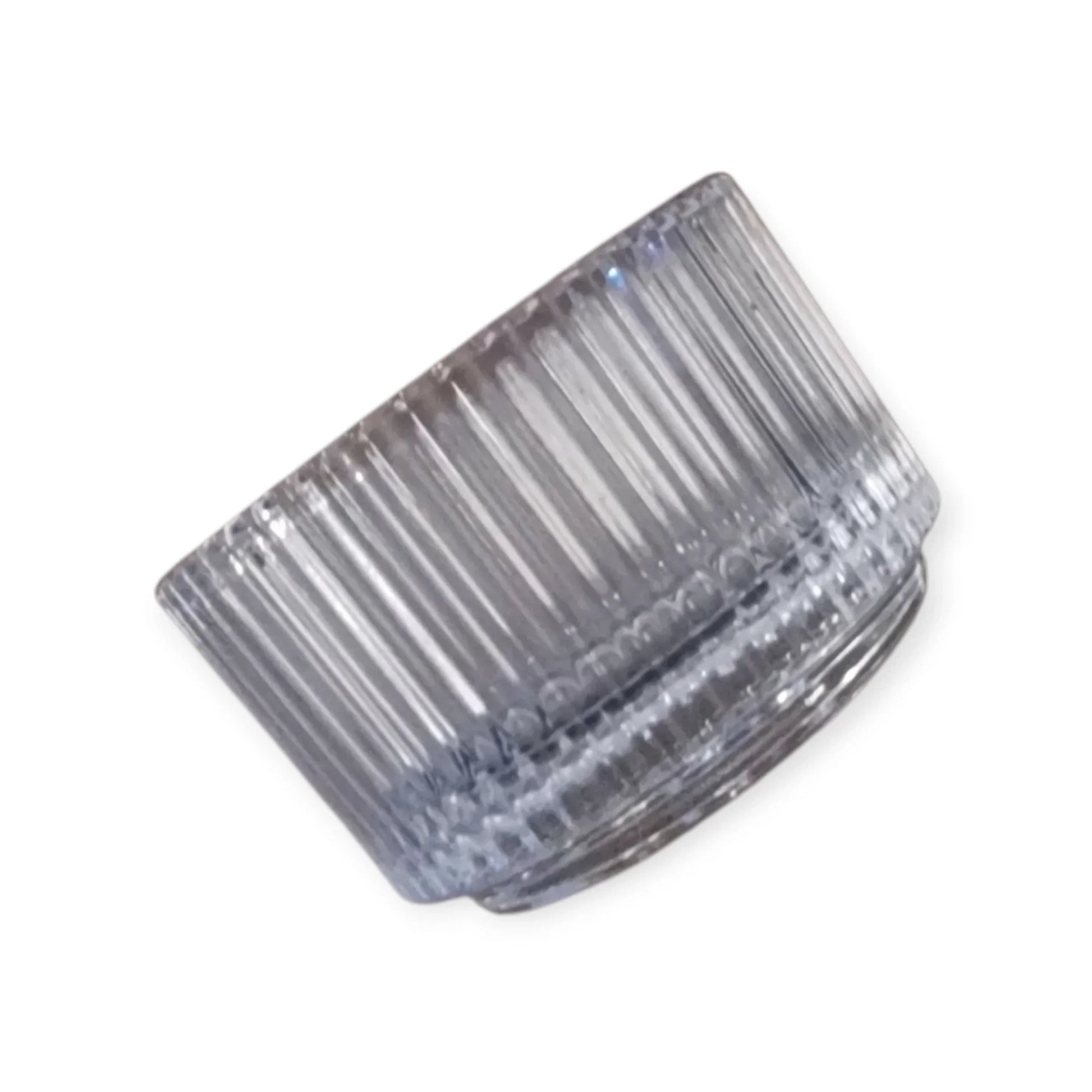 Stackable clear glass tealight candle holder for home decor