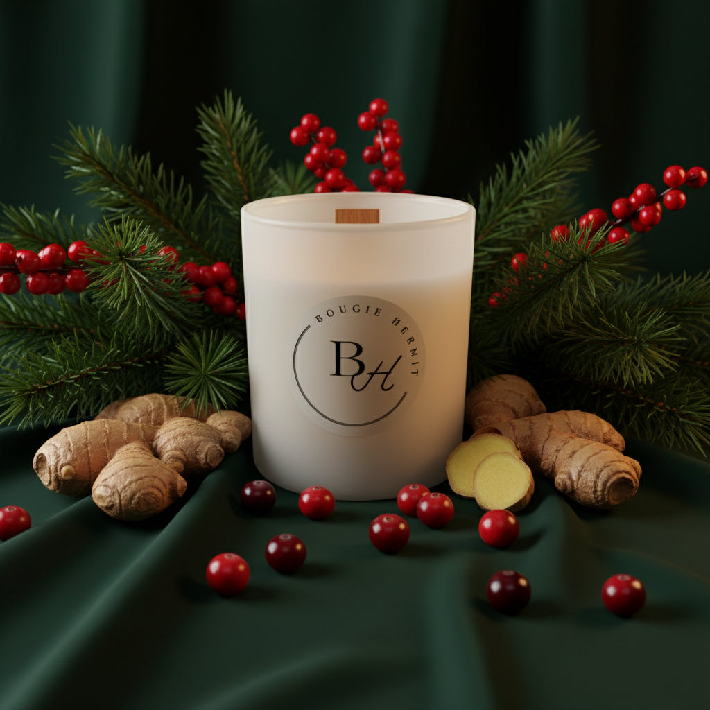Cranberry & Spiced Ginger Christmas Candle